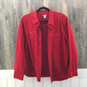 L.L. Bean red chamois cotton button up shirt size XLp